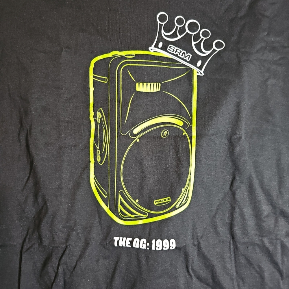 NIB xl babydoll Mackie speakers tshirt